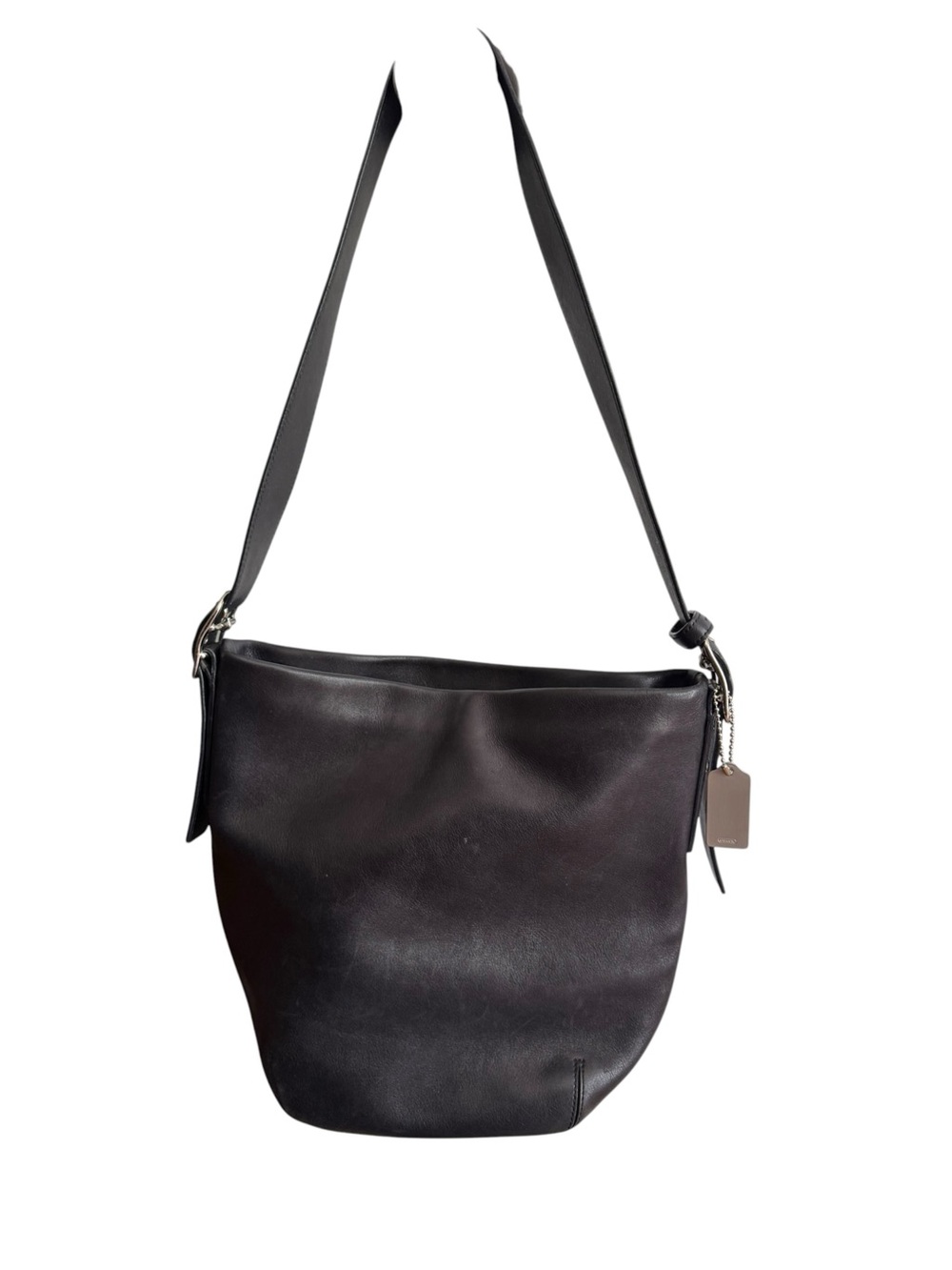 Coach “Jess” Classic Black Leather Shoulder Bag
